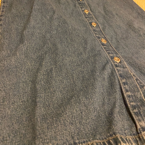 Vintage Button Up Denim Maxi Skirt - Picture 4 of 12